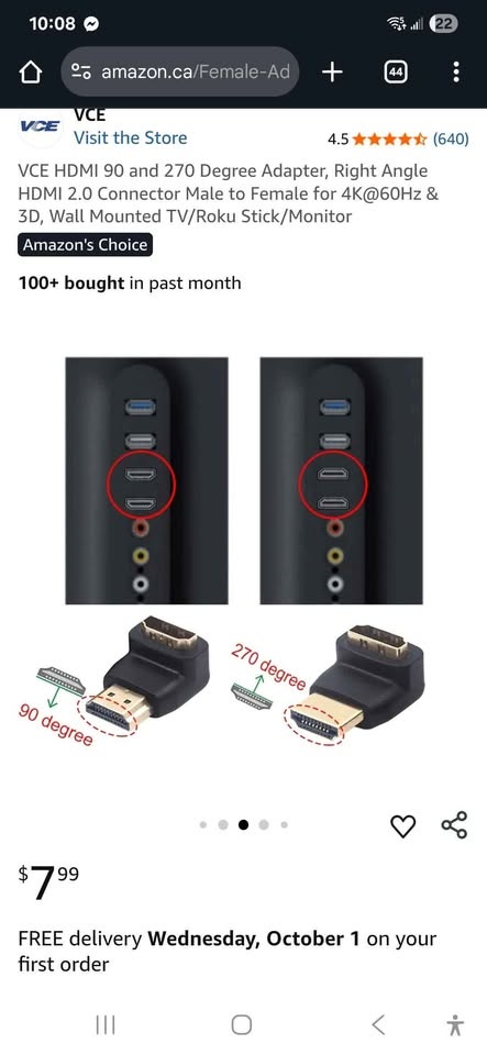 HDMI 90/270 Degree Adapter - photo 3