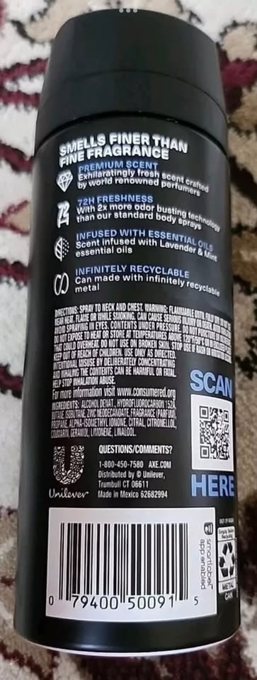 Axe Body Spray Blue Lavender 4 oz - photo 2