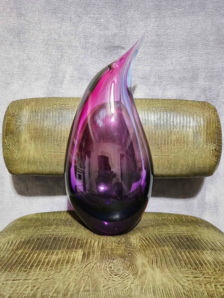 Rare Sommerso Flavio Poli Seguso Large Purple Murano Glass $700 - photo 2