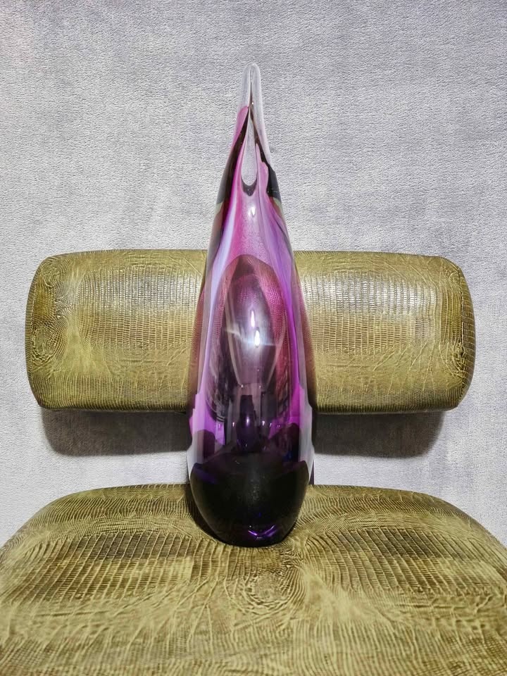 Rare Sommerso Flavio Poli Seguso Large Purple Murano Glass $700 - photo 3