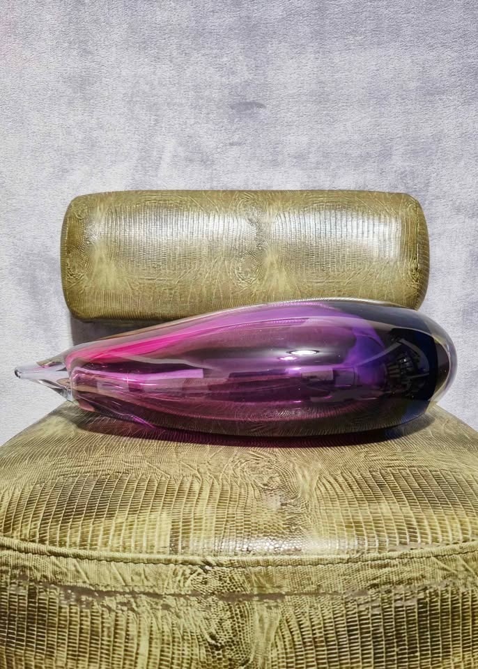 Rare Sommerso Flavio Poli Seguso Large Purple Murano Glass $700 - photo 4