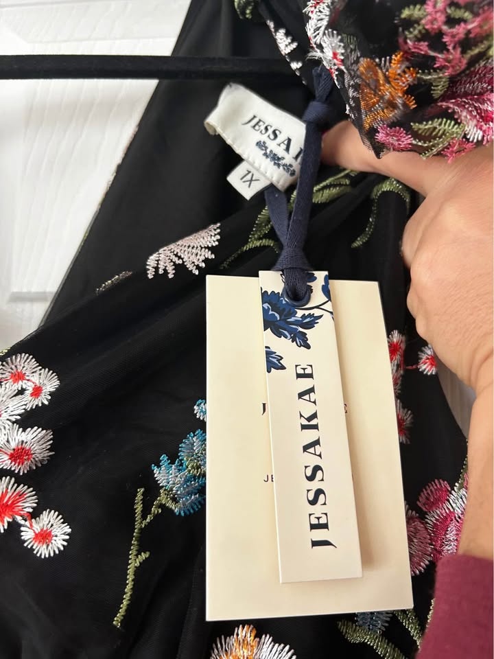 Jessakae black flower midi dress - photo 3