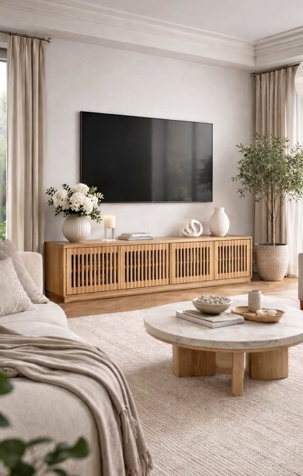 Wood media cabinet / tv stand / sideboard - Brand new in box
