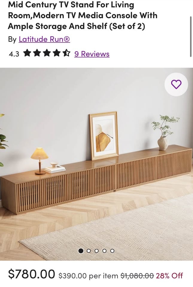 Wood media cabinet / tv stand / sideboard - Brand new in box - photo 2