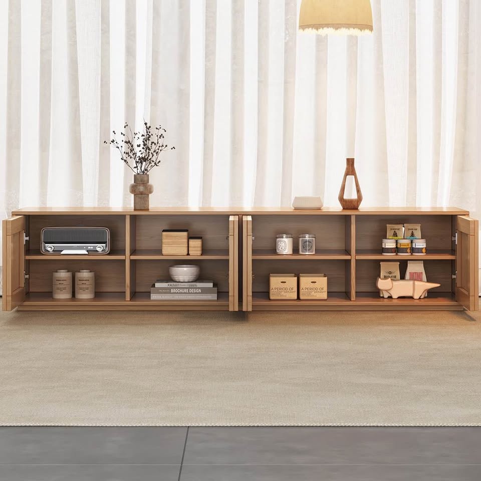 Wood media cabinet / tv stand / sideboard - Brand new in box - photo 4