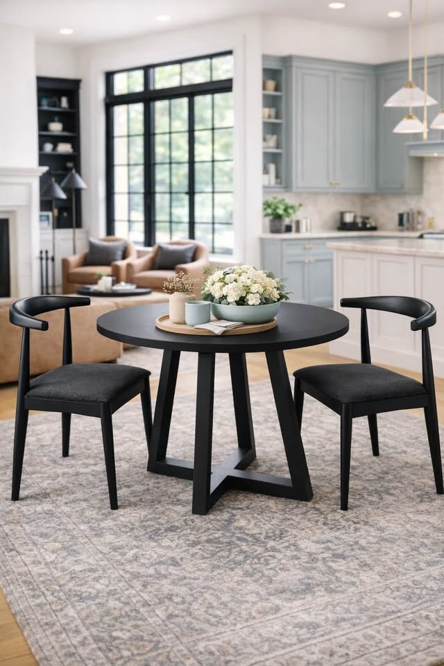 Wood dining table set - mid century modern - New