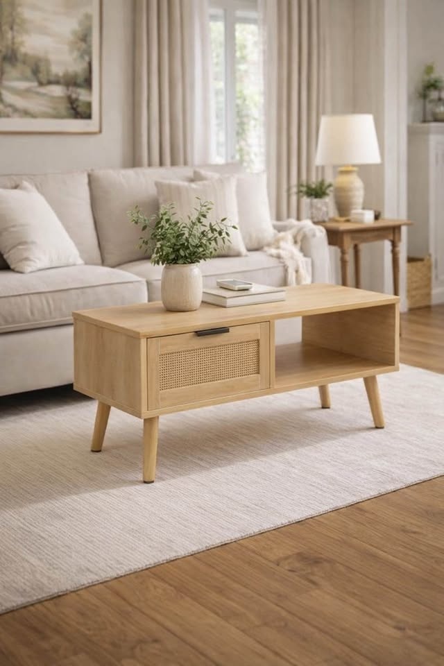 Wood coffee table - Mid century modern - Brand new in box - photo 5