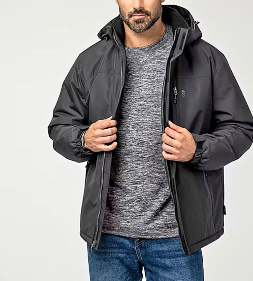 Free Country Mens Lined Water Resistant Midweight Puffer Jacket