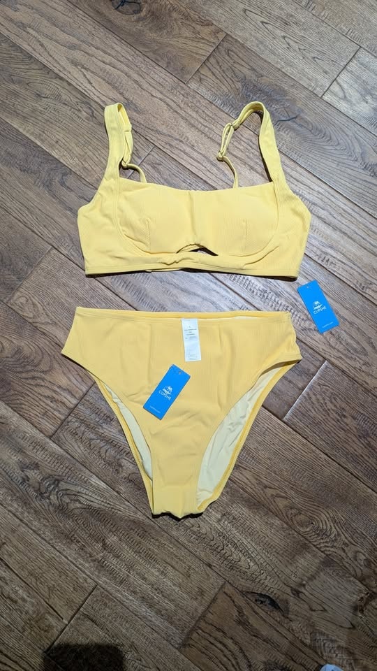 *NEW* CUPSHE (L) Dandelion Haze Yellow Bikini Set - photo 5