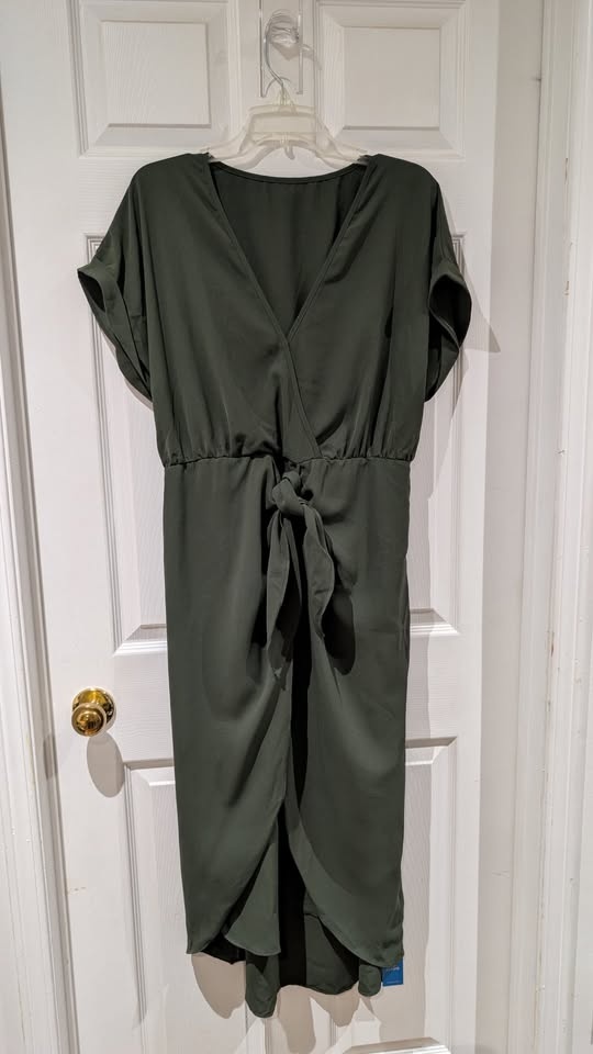 *NEW* CUPSHE Short Sleeve Waist Wrap Midi Dress - photo 4
