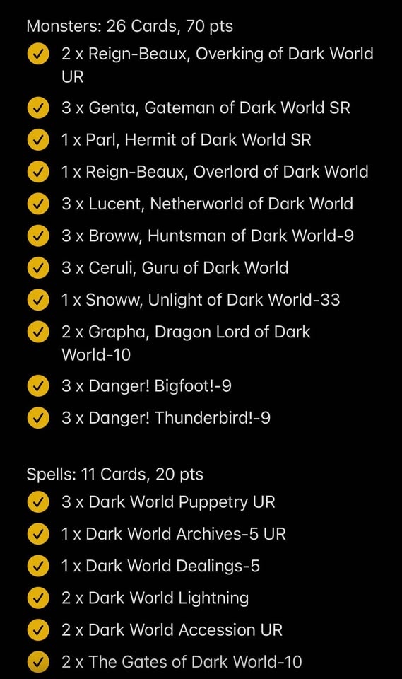 YuGiOh Ready to Play Genesys Dark World Deck + Support Cards! - photo 3