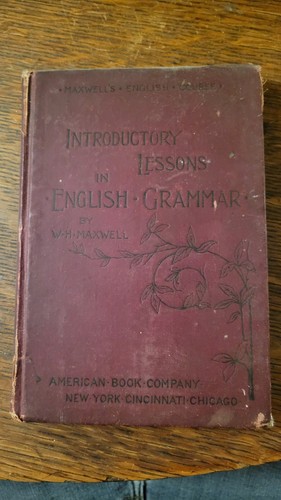 1888 English Grammar Book Signed by NY Sun Editor