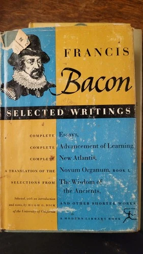 Francis Bacon Writings Modern Library 1955 Hardcover