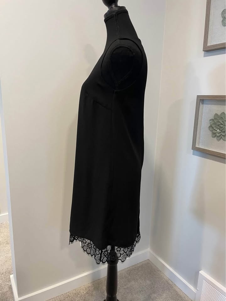 Molly Bracken Little Black Dress with Lace Accents XS - photo 2