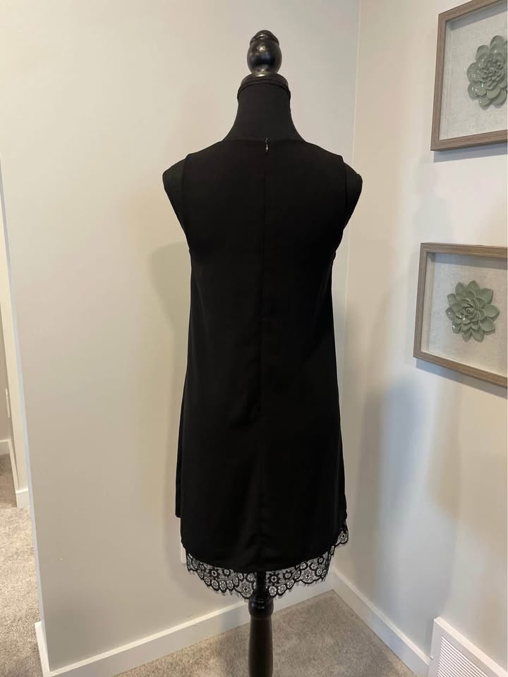 Molly Bracken Little Black Dress with Lace Accents XS - photo 4