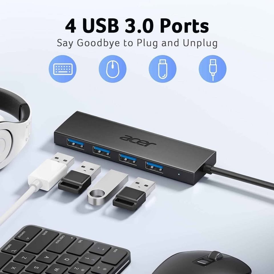 Acer USB Hub 3.0, 4-Port Ultra Slim Adapter - photo 2