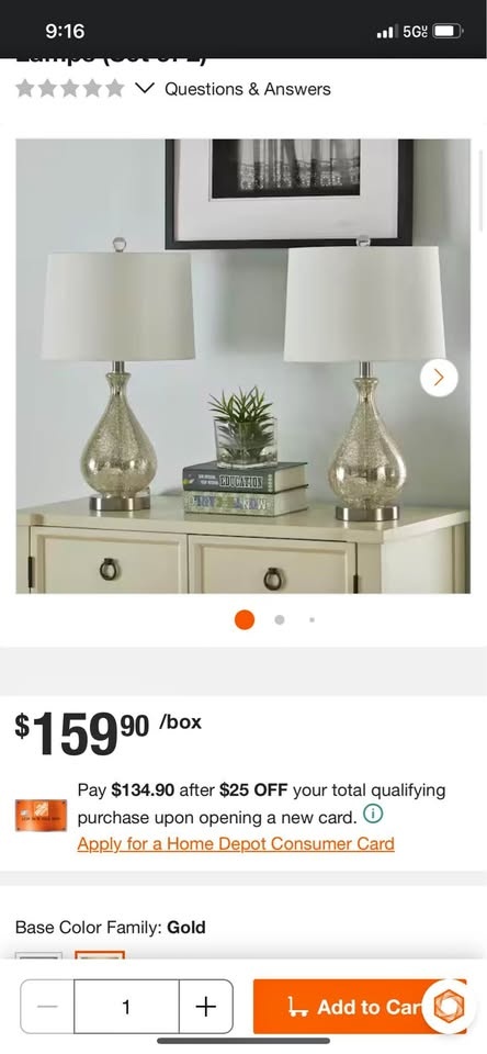 Set of 2 Modern Lamps
