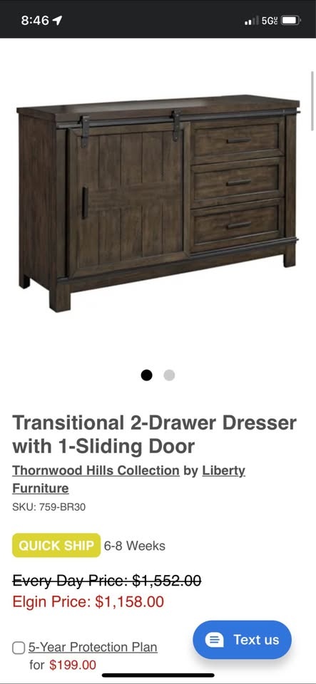Thornwood Quality Dresser/Sideboard with Sliding Door - photo 4