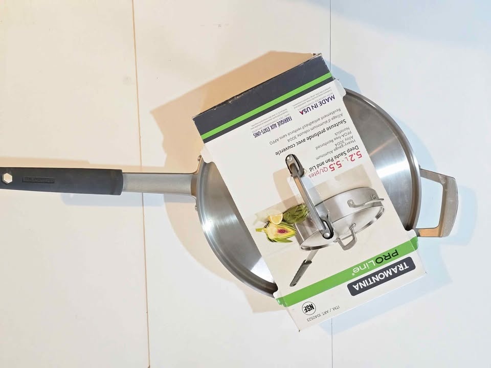 Tramontina Proline Stainless Steel Sauté Pan with Lid – New - photo 2