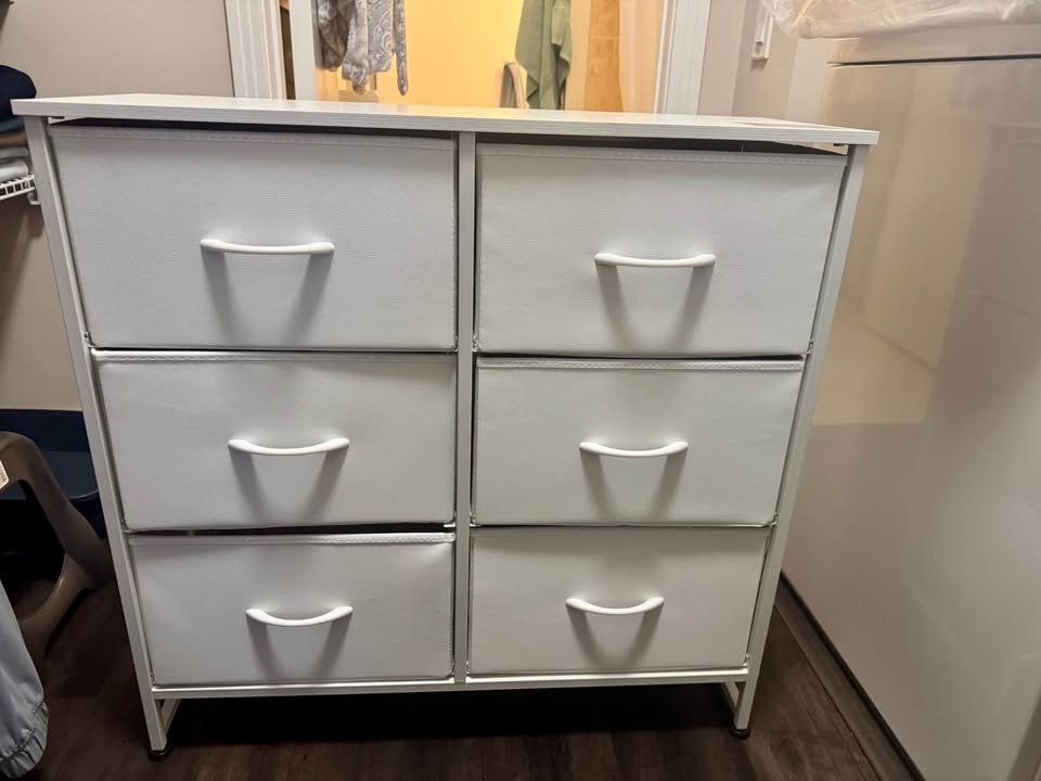 6 Drawer White Fabric Storage Dresser - photo 3