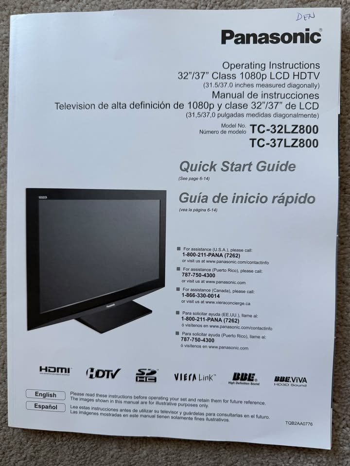 PANASONIC VIERA 37" LCD TV - photo 3