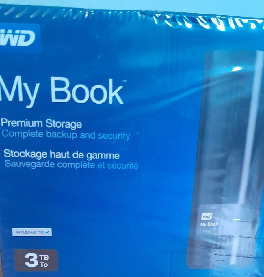 New unused. External hard drive +WD back up