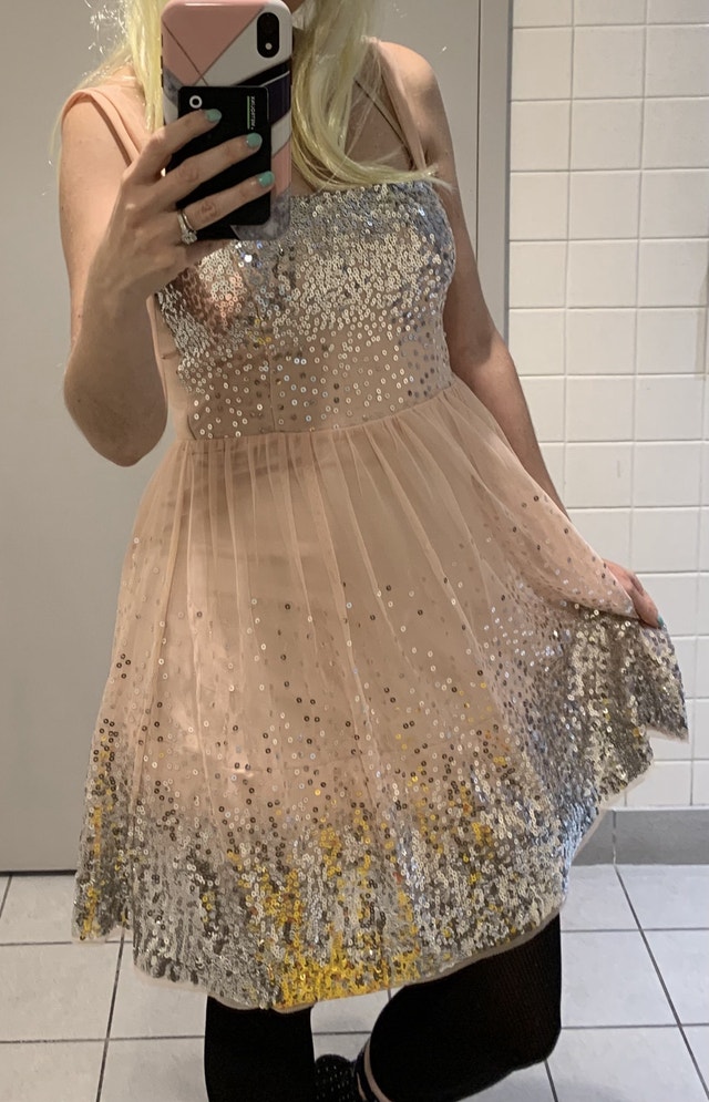 pink sparkle dress - S - photo 2