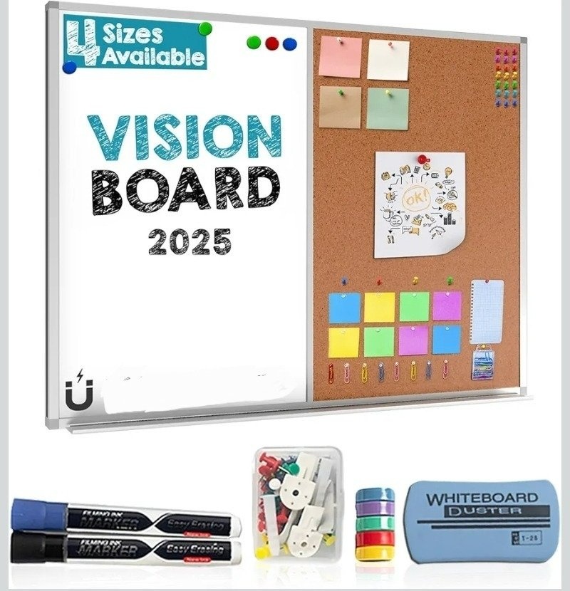 Besso Vision Board: 24" x 36" Cork & Dry Erase Combo - photo 2