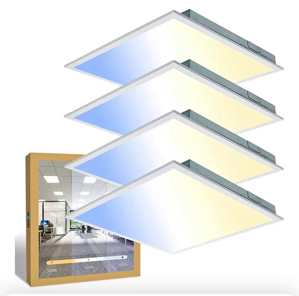 Flat Panel LED Drop Ceiling Light 2x2 - 4-Pack