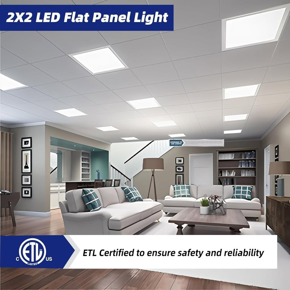 Flat Panel LED Drop Ceiling Light 2x2 - 4-Pack - photo 5