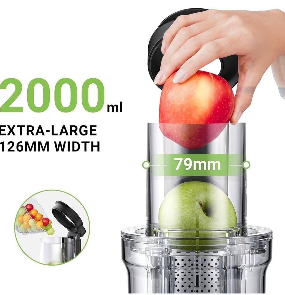 AMZCHEF Cold Press Juicer - Stainless Steel - Used - photo 4