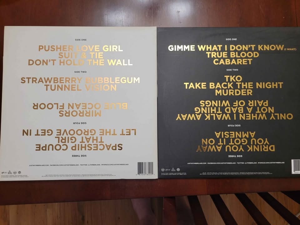 Vinyl Records - Justin Timberlake 20/20 Part 1&2 - photo 2