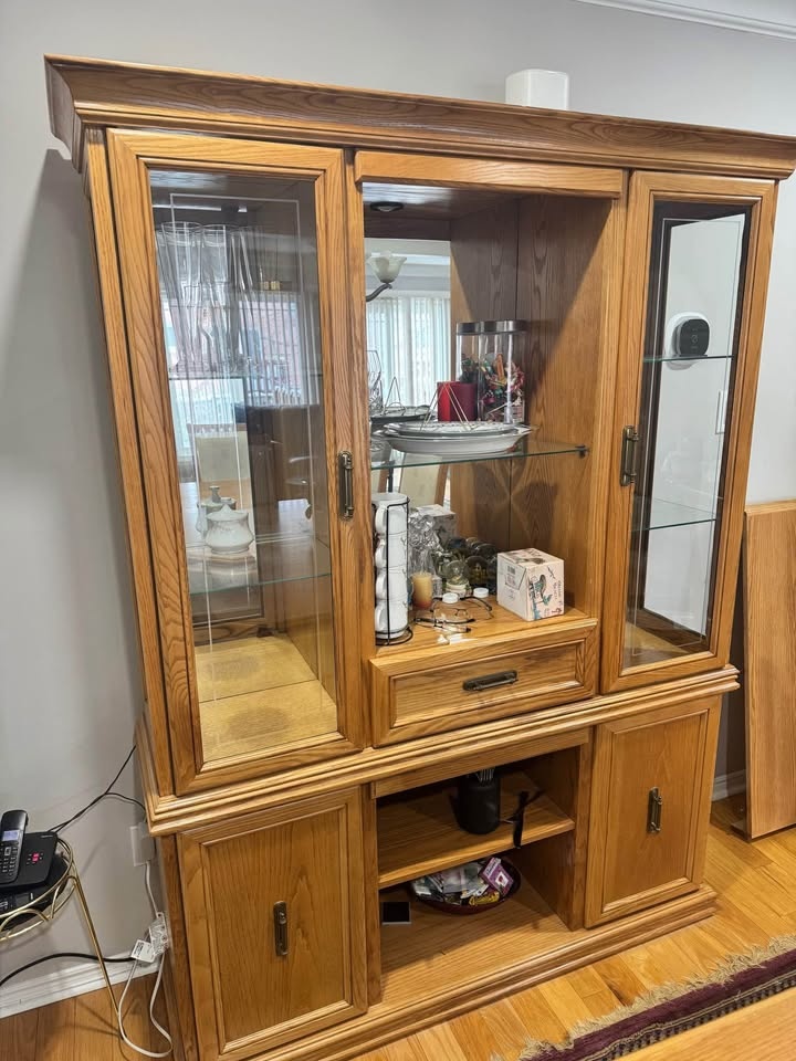 Wooden Display Cabinet with Glass Doors - photo 3