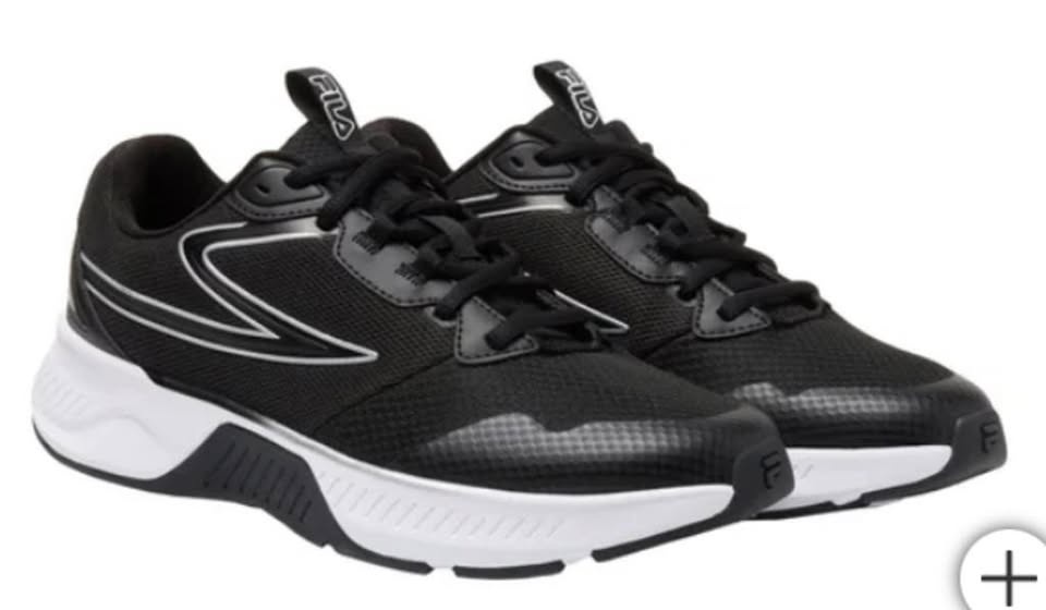 Fila Action-Stride Running Shoe (Size 12) Black & White