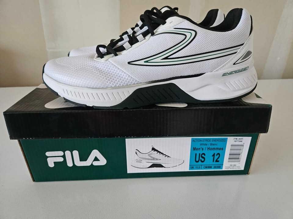 Fila Action-Stride Running Shoe (Size 12) Black & White - photo 2