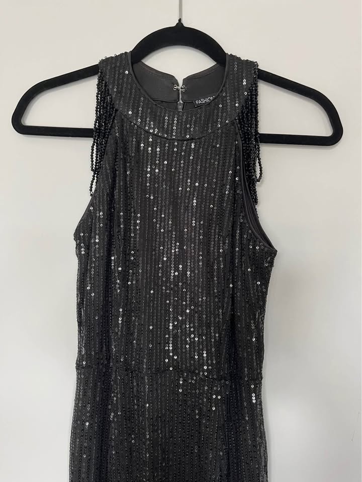 Black Sequence Dress - photo 2