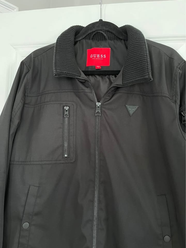 Mens Black Guess Bomber Jacket - photo 2