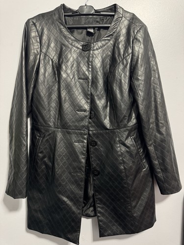 Quilted Black Leather Jacket - photo 2