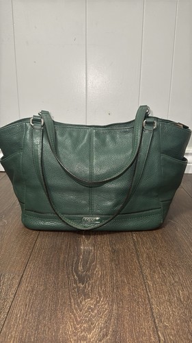 Coach Forest Green Leather Tote - photo 2