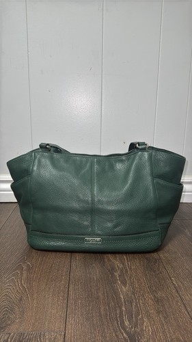 Coach Forest Green Leather Tote - photo 3