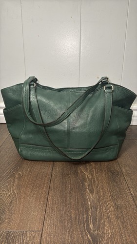 Coach Forest Green Leather Tote - photo 4