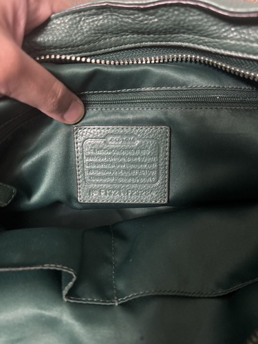 Coach Forest Green Leather Tote - photo 5