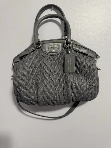COACH Madison Nylon Quilted Chevron Bag
