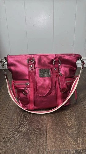 Vintage Y2K Coach Fuchsia Leather Poppy Shoulder Bag - photo 4
