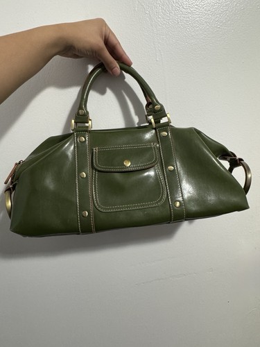 Emilie m. Green Leather Women's Handbag