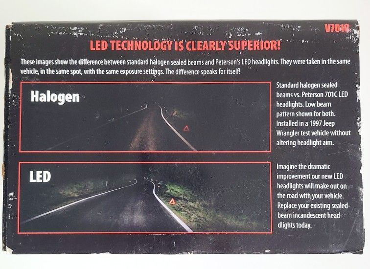 Peterson 7" Round LED Headlight D.O.T. Legal Used - photo 4