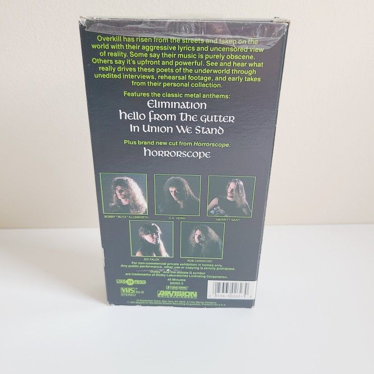 1991 OVERKILL VIDEOSCOPE VHS Heavy Metal vtg band - photo 2