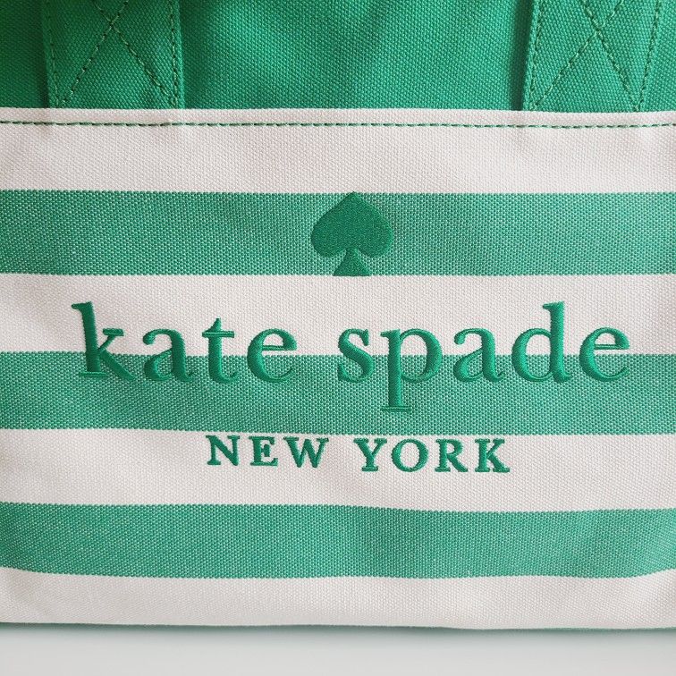 Kate Spade Jett Canvas LARGE Tote Green Bean NWT - photo 5