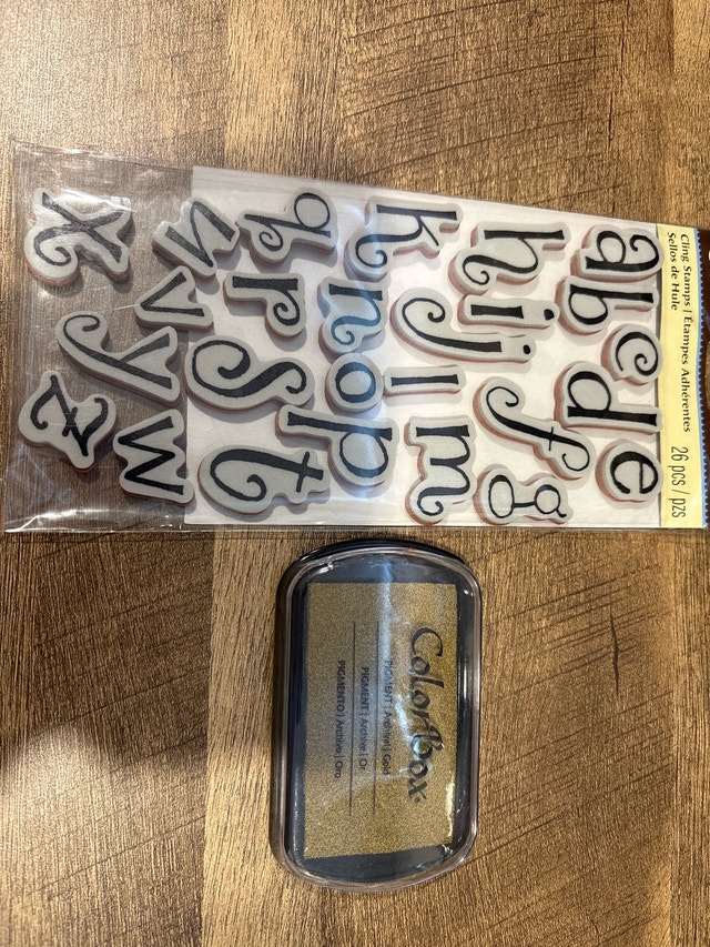 Brand new cling stamps and gold pigment