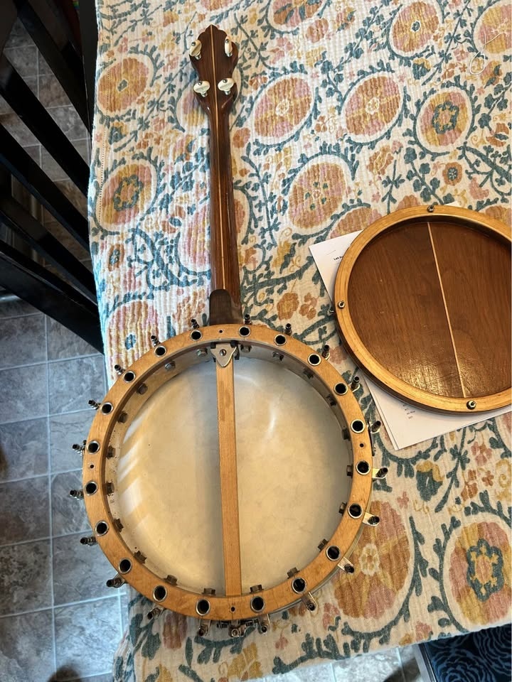 1924-1926 Lange Triple X 17 fret 4 string banjo - photo 5